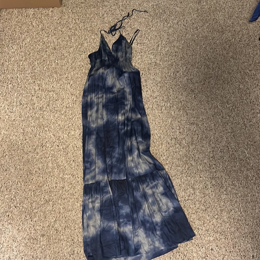 Tie Dye Spaghetti Strap Maxi Dress